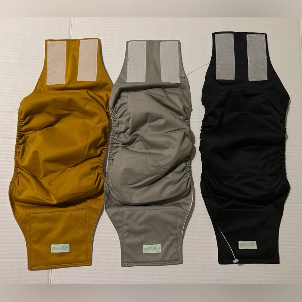 Wegreeco Set of 3 Premium Male Dog Belly Bands Size Medium
